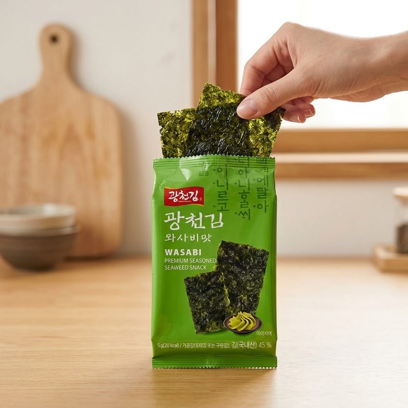 芥末味海苔零食 8*5g