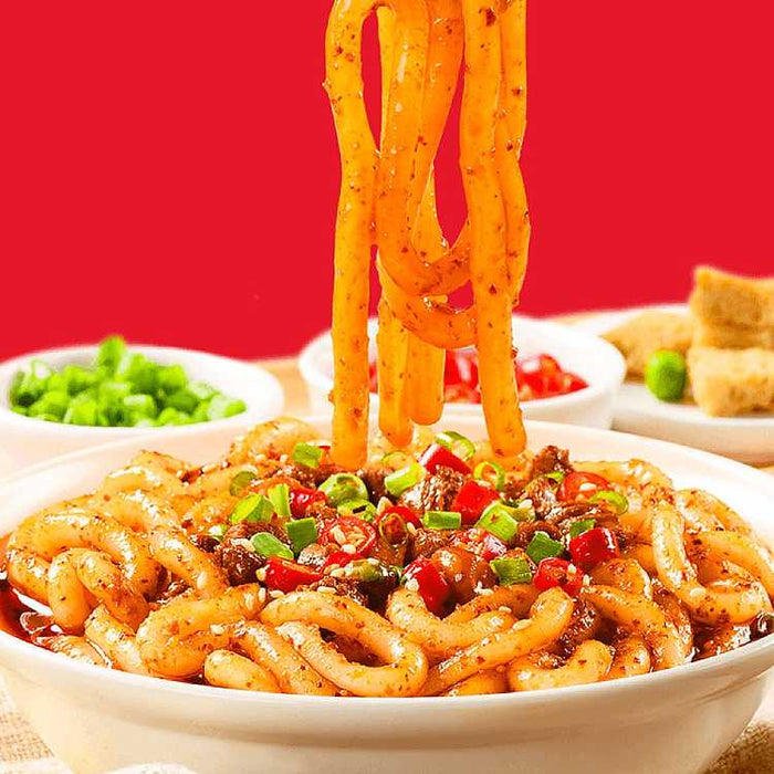 Red oil flavored wide vermicelli 326g