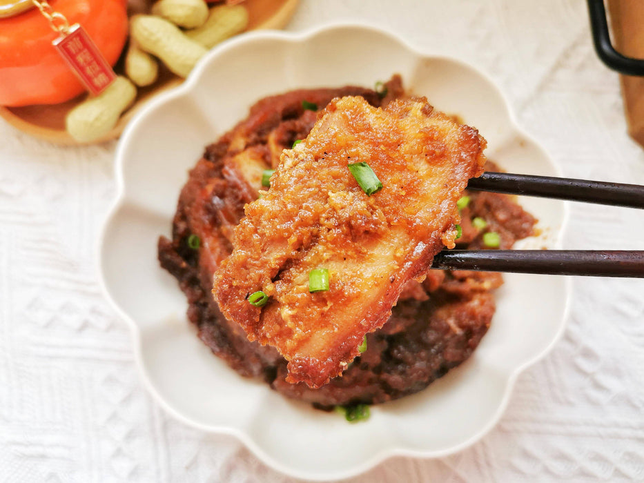 Gefrorene hausgemachte gekochte Speisen, Reisnudeln nach Sichuan-Art und gedämpftes Schweinefleisch, ca. 400 g