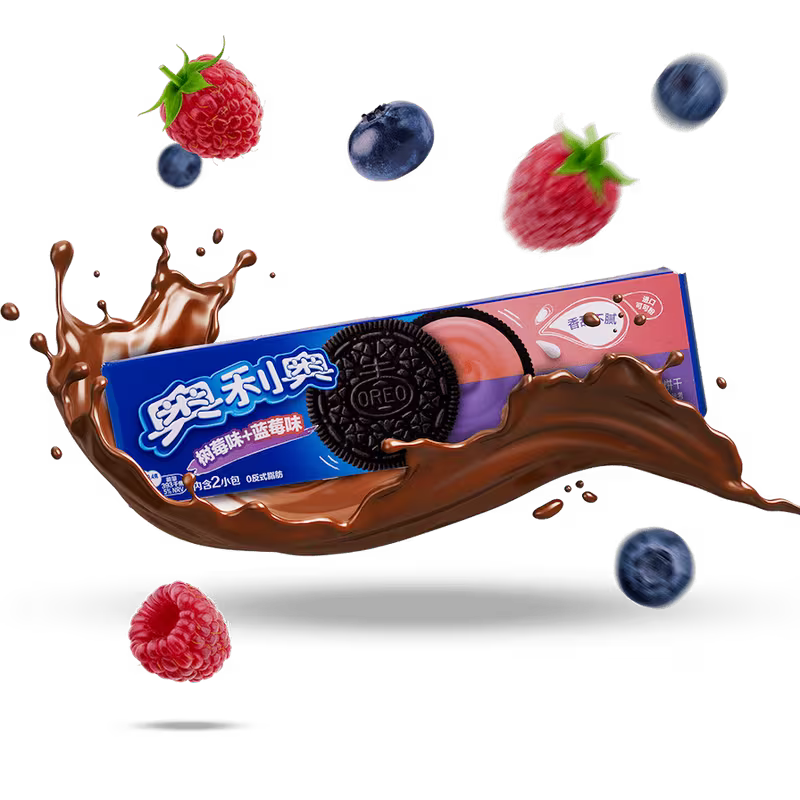 树莓+草莓味奥利奥饼干 97g