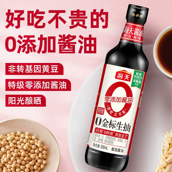 特级0添加金标生抽酱油 500mL