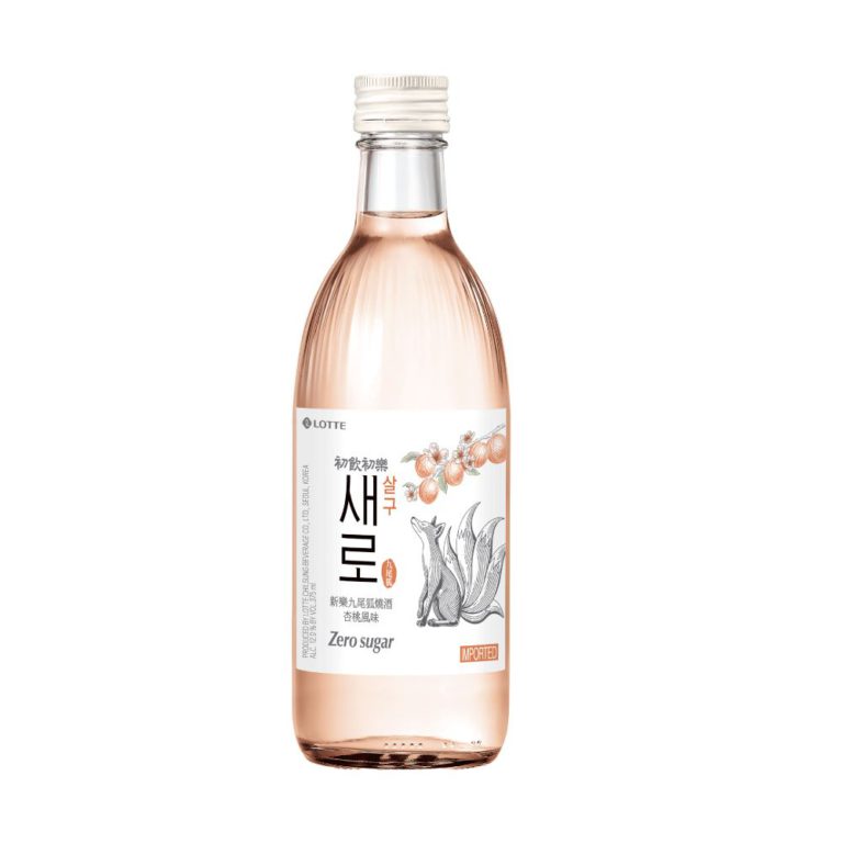 Korean sugar-free apricot flavored soju 12% Alc/375mL