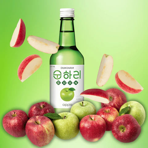Korean Apple Flavored Soju 12% Alc/350mL