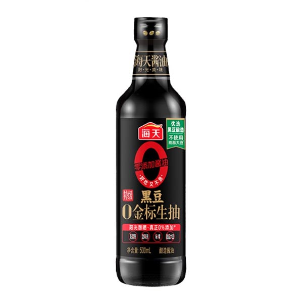 特级黑豆0添加黑豆金标生抽酱油 500mL