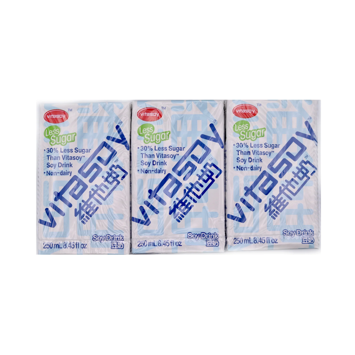 Orig less sugar soy milk 6x250ml