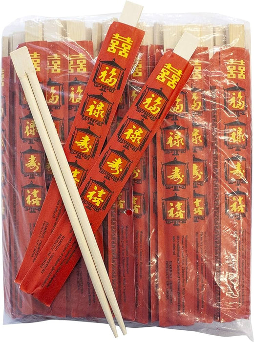 Chinesische Einweg-Essstäbchen aus Bambus, 100 Paar