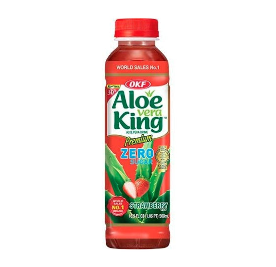 Strawberry aloe pulp juice drink 500mL