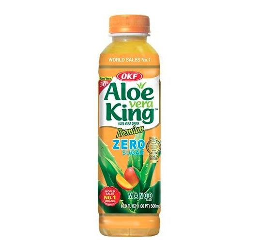 Sugar-free mango aloe pulp juice drink 500mL