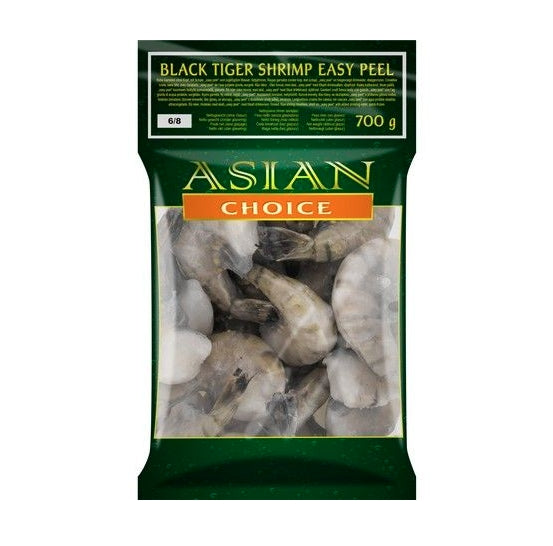 Frozen Black Tiger Prawns Headless with Shell HLSO/EZP 6/8 700g