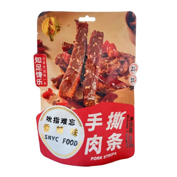 Hand-pulled pork strips spicy flavor 80g