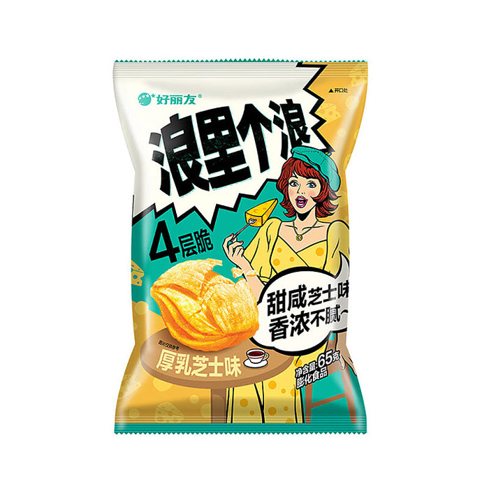 Sweet and salty cheese flavored potato chips 65g