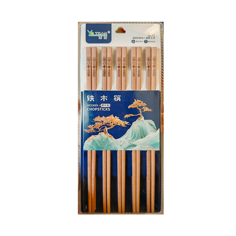 10 pairs of carved red sandalwood ironwood chopsticks