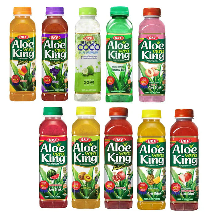 Strawberry aloe pulp juice drink 500mL