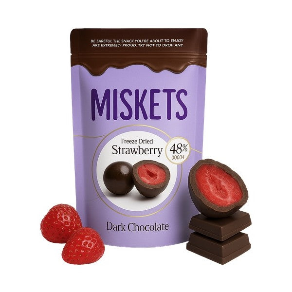 黑巧克力冻干草莓 80g