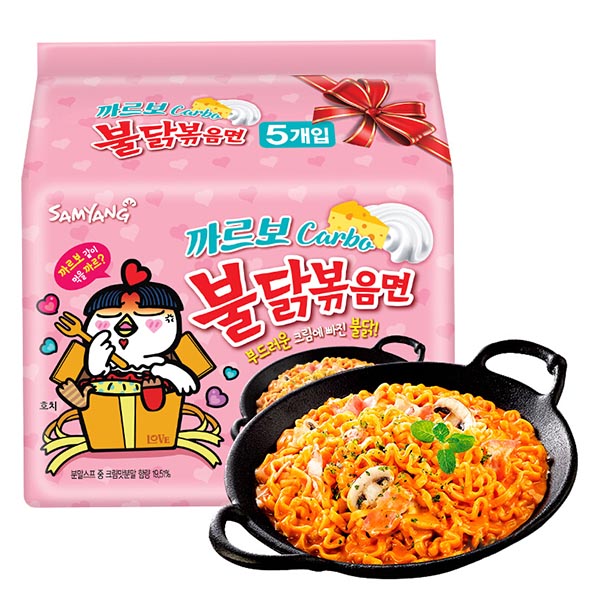 韩国网红奶油辣火鸡面五连包 650g