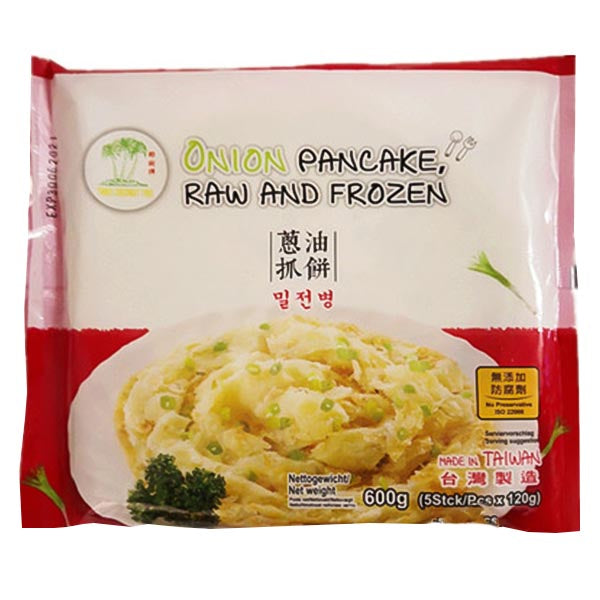 冰冻食品台湾产葱油饼5张 600g