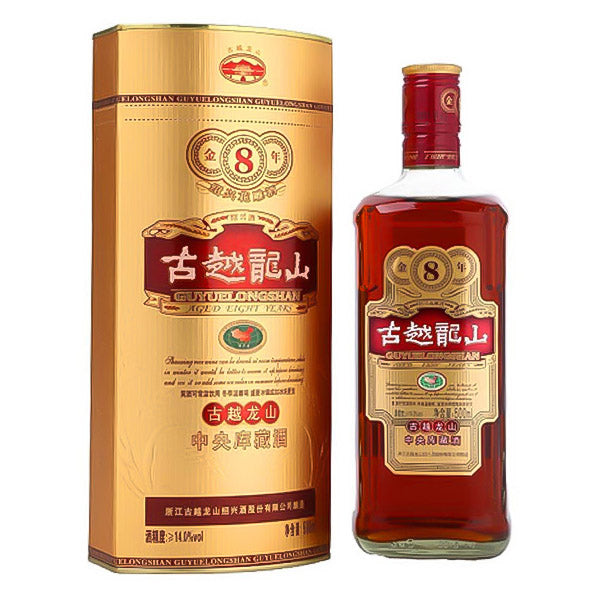 金8年陈酿绍兴花雕酒/黄酒 15%Alc/500mL