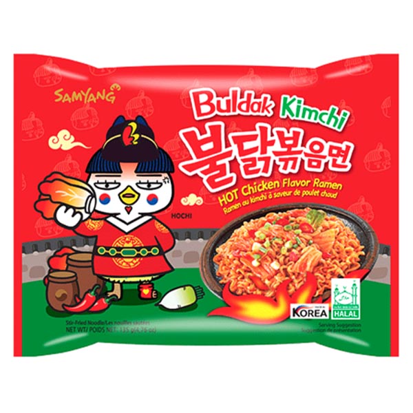 Koreanische Putennudeln mit Kimchi-Geschmack und würzigem Kohl 135g
