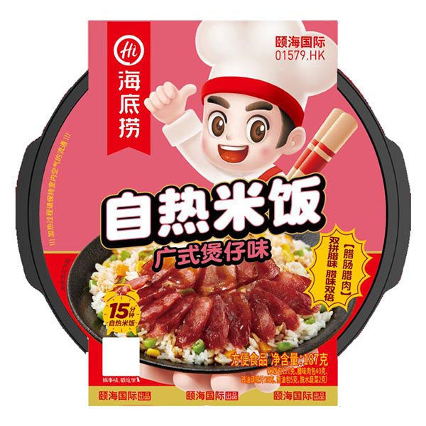 Tontopfreis nach kantonesischer Art mit konserviertem Fleisch im selbsterhitzenden Topf 187g