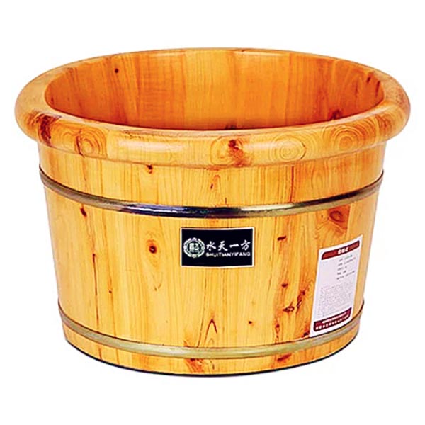 Cedar wood foot bath bucket 30X24cm