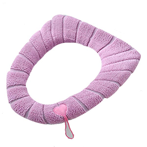 3 colors available - knitted universal toilet seat cover